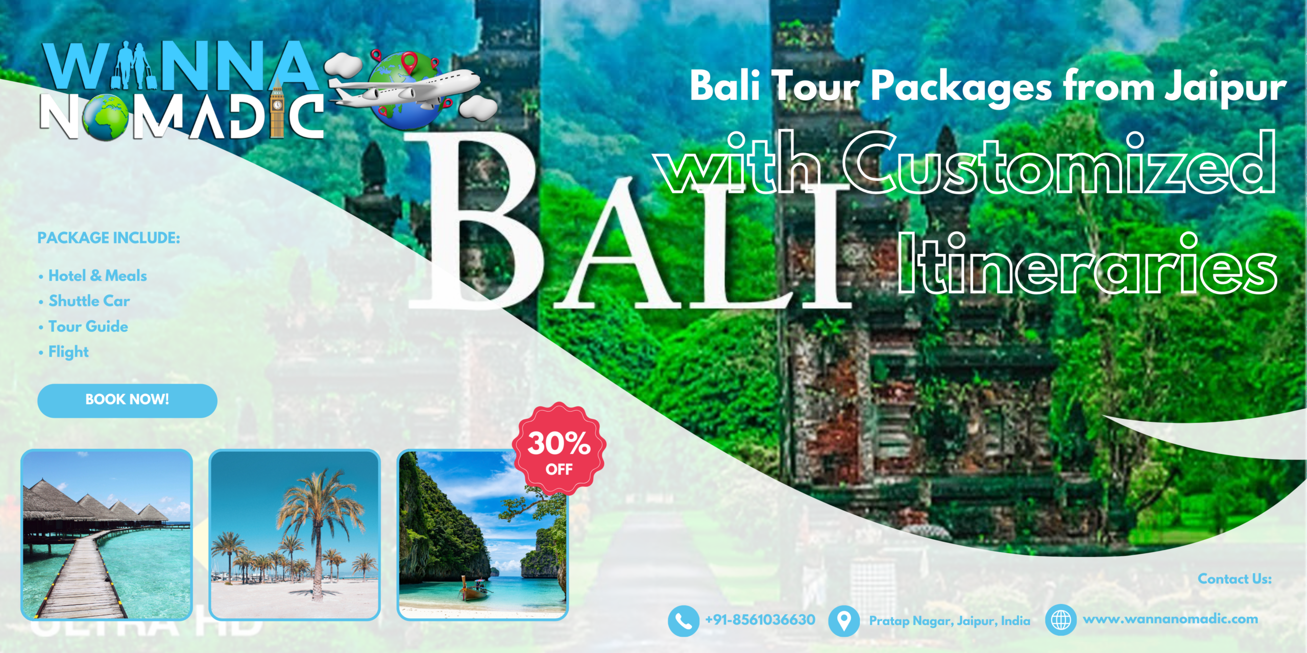 Bali tour packages from Jaipur